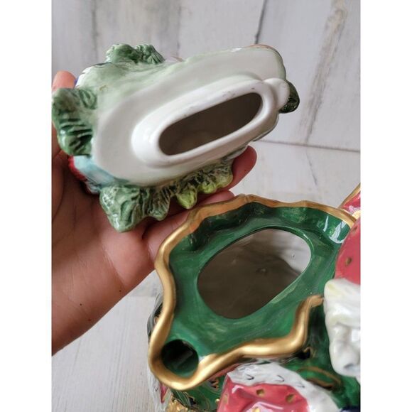 Fitz Floyd Florentine classic teapot Santa Claus Xmas figure - Picture 8 of 10